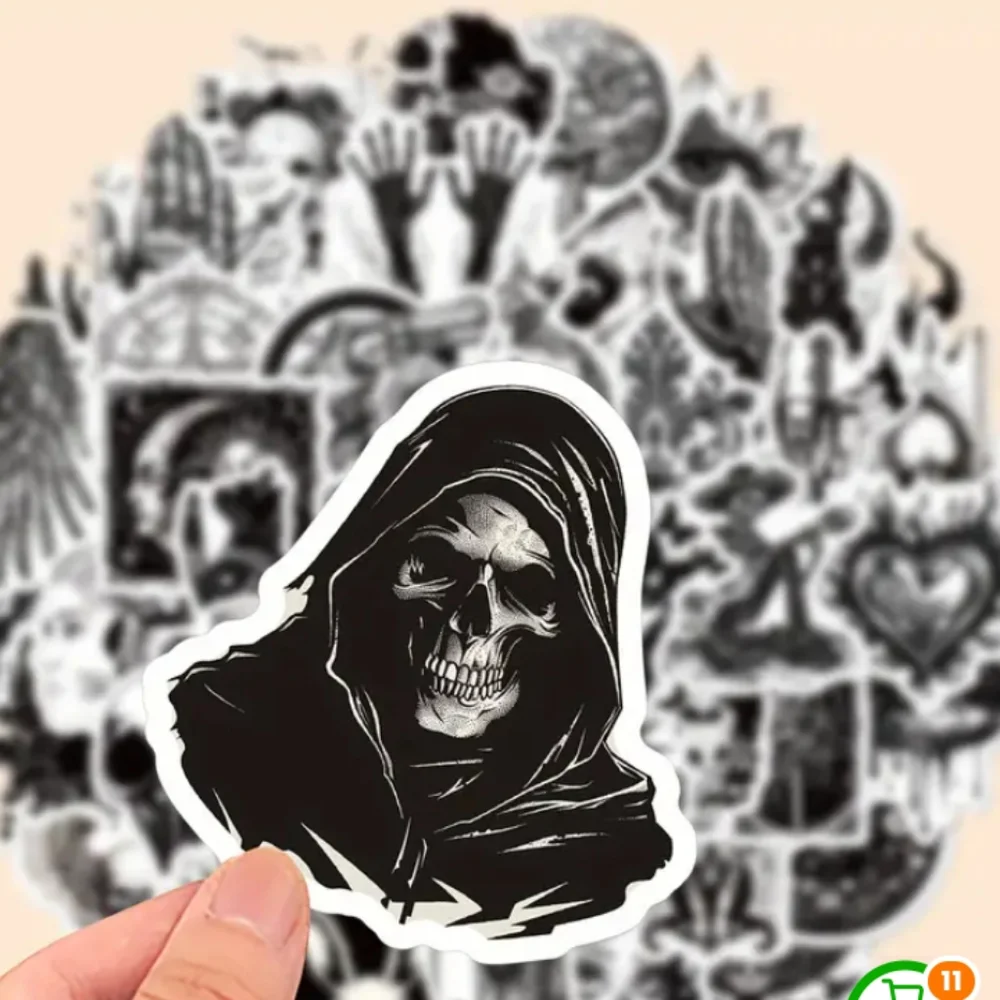 Skull evil smiley faces sticker diy bundle